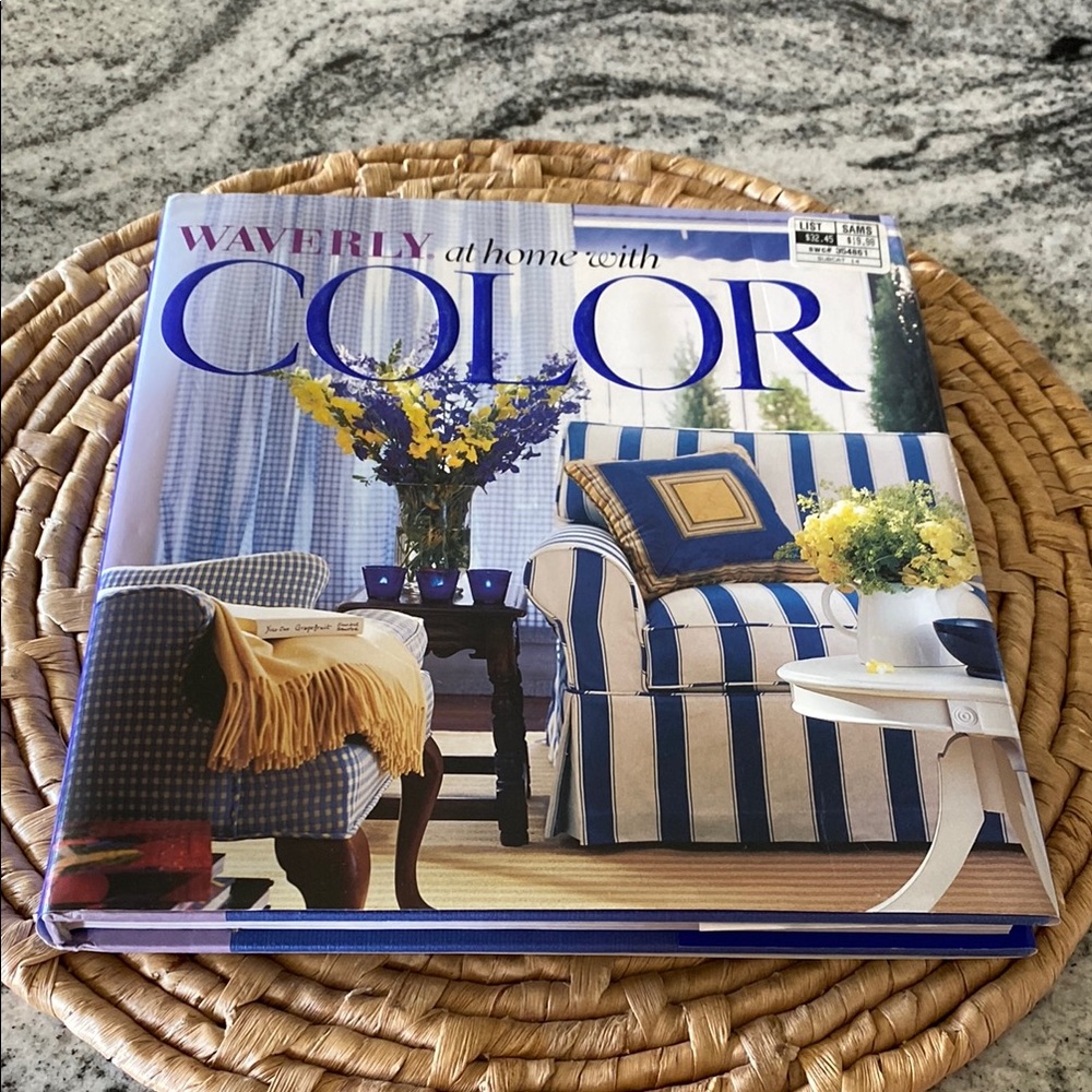 Vintage 2001 Waverly At Home With Color Coffee Table Book!